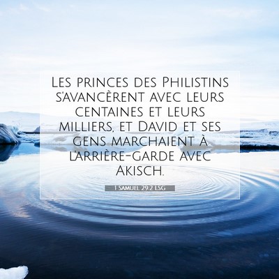 1 Samuel 29:2 LSG Image du verset biblique