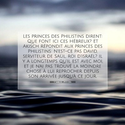 1 Samuel 29:3 Verset biblique expliqué