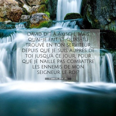 1 Samuel 29:8 LSG Image du verset biblique