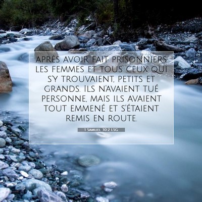 1 Samuel 30:2 LSG Image du verset biblique