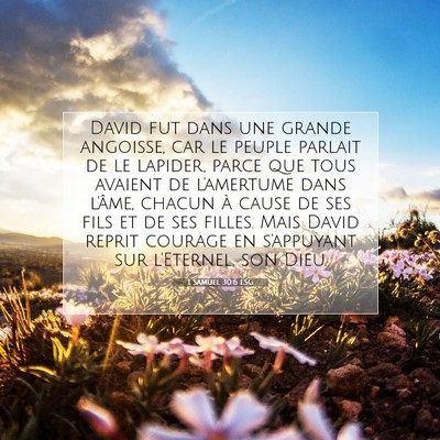 1 Samuel 30:6 LSG Image du verset biblique