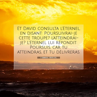 1 Samuel 30:8 LSG Image du verset biblique