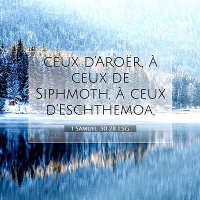 1 Samuel 30:28 Verset biblique expliqué