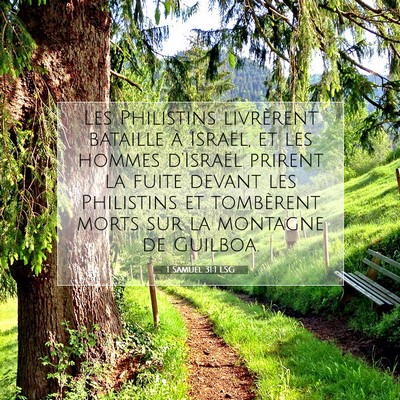 1 Samuel 31:1 LSG Image du verset biblique