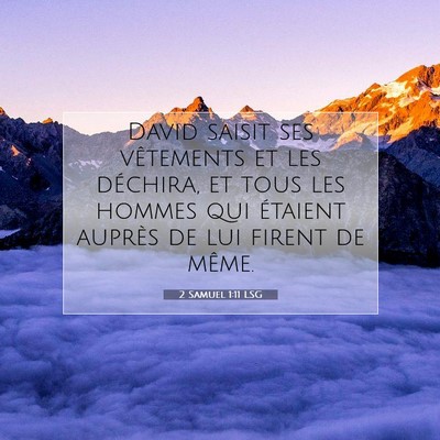 2 Samuel 1:11 LSG Image du verset biblique