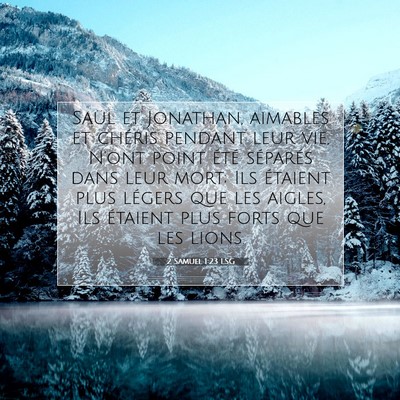 2 Samuel 1:23 LSG Image du verset biblique