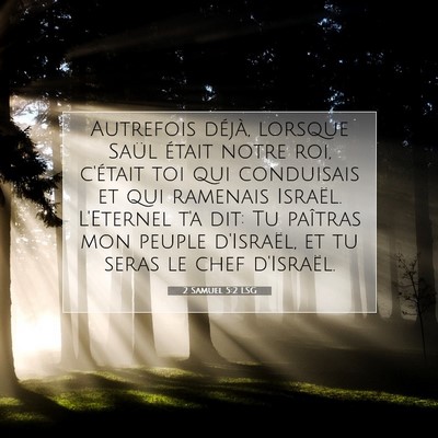 2 Samuel 5:2 LSG Image du verset biblique