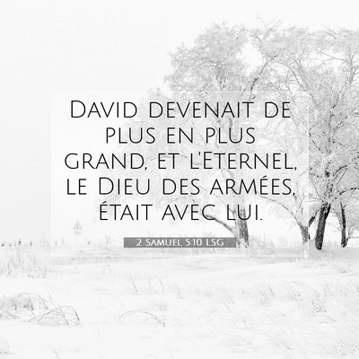 2 Samuel 5:10 LSG Image du verset biblique