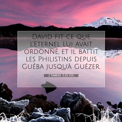 2 Samuel 5:25 LSG Image du verset biblique