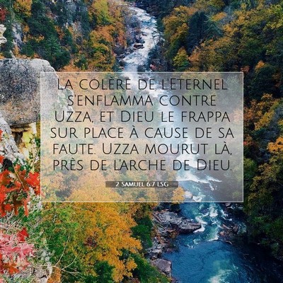 2 Samuel 6:7 LSG Image du verset biblique