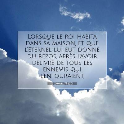 2 Samuel 7:1 LSG Image du verset biblique