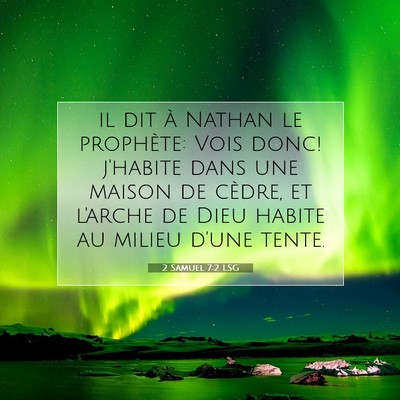 2 Samuel 7:2 LSG Image du verset biblique