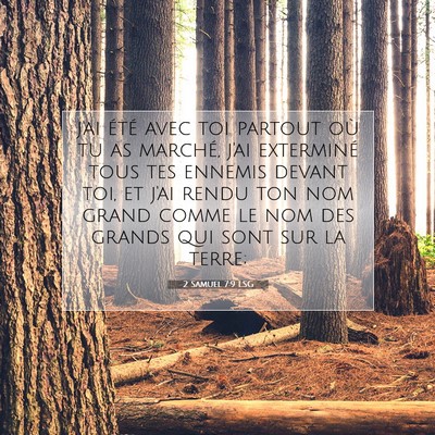 2 Samuel 7:9 LSG Image du verset biblique