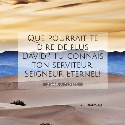 2 Samuel 7:20 Verset biblique expliqué