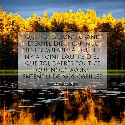 2 Samuel 7:22 Verset biblique expliqué