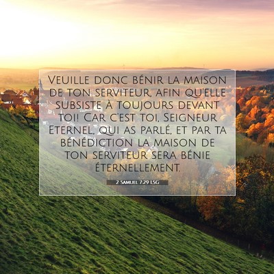 2 Samuel 7:29 LSG Image du verset biblique