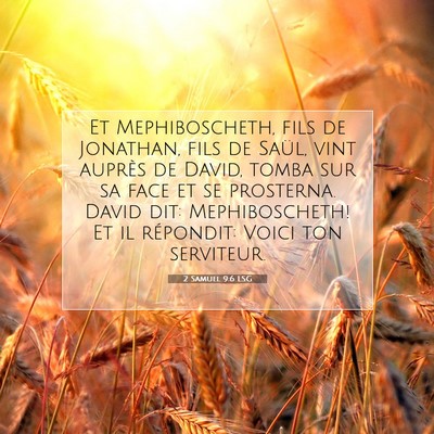 2 Samuel 9:6 LSG Image du verset biblique