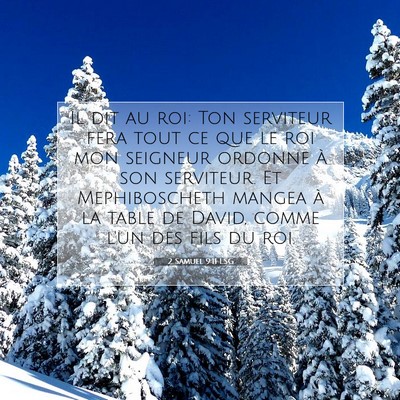 2 Samuel 9:11 Verset biblique expliqué