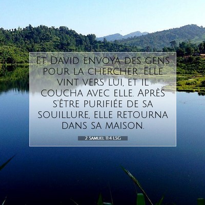 2 Samuel 11:4 LSG Image du verset biblique