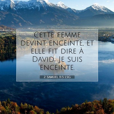 2 Samuel 11:5 Verset biblique expliqué