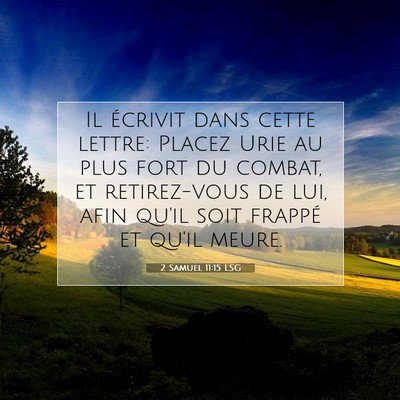 2 Samuel 11:15 Verset biblique expliqué