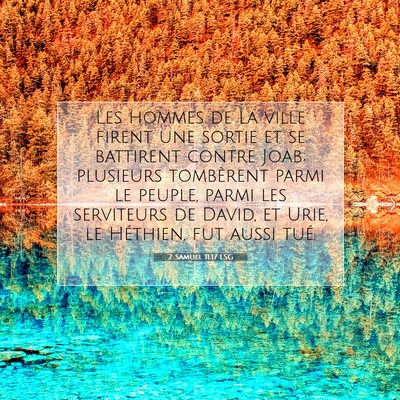 2 Samuel 11:17 LSG Image du verset biblique