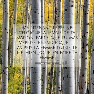 2 Samuel 12:10 LSG Image du verset biblique