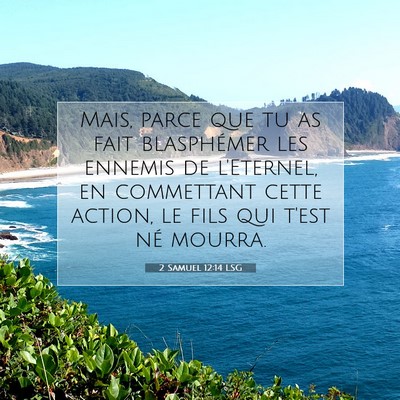 2 Samuel 12:14 LSG Image du verset biblique