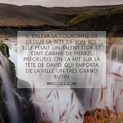 2 Samuel 12:30 LSG Image du verset biblique