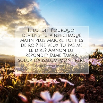 2 Samuel 13:4 LSG Image du verset biblique