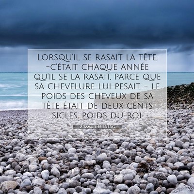 2 Samuel 14:26 LSG Image du verset biblique