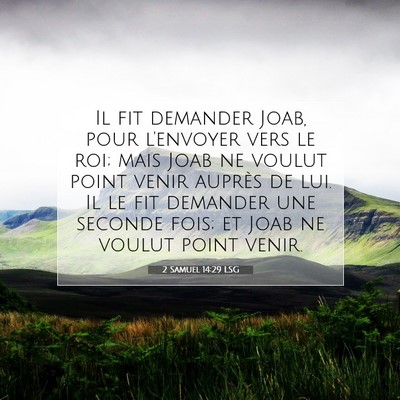 2 Samuel 14:29 LSG Image du verset biblique