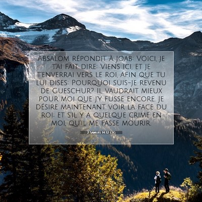 2 Samuel 14:32 LSG Image du verset biblique