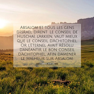 2 Samuel 17:14 Verset biblique expliqué