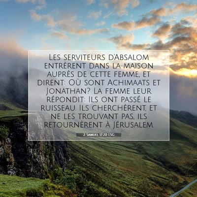 2 Samuel 17:20 LSG Image du verset biblique