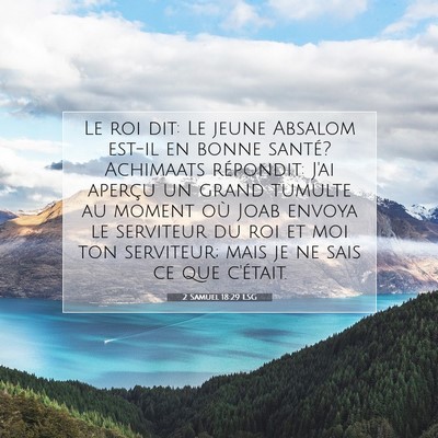 2 Samuel 18:29 Verset biblique expliqué