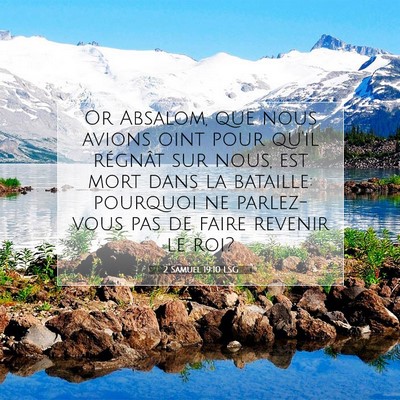 2 Samuel 19:10 LSG Image du verset biblique