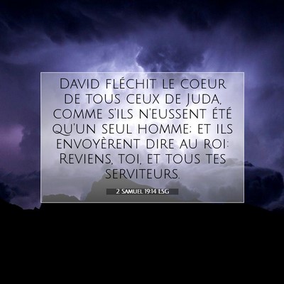 2 Samuel 19:14 LSG Image du verset biblique