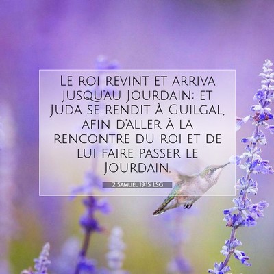 2 Samuel 19:15 LSG Image du verset biblique