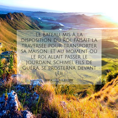 2 Samuel 19:18 LSG Image du verset biblique