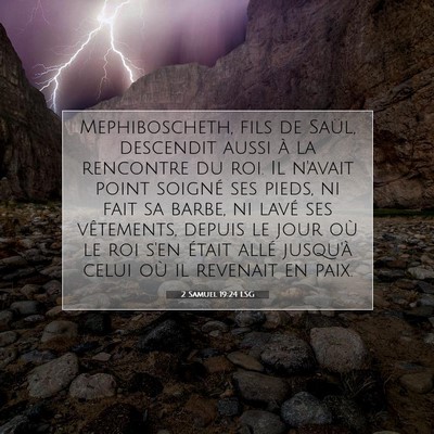 2 Samuel 19:24 LSG Image du verset biblique