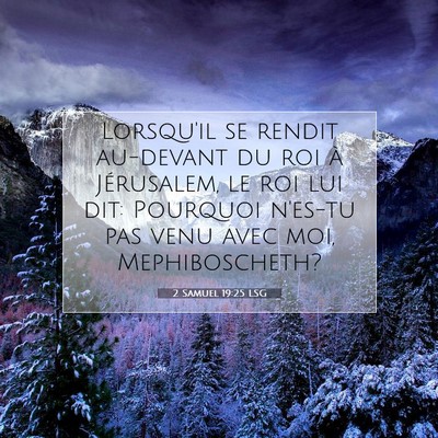 2 Samuel 19:25 Verset biblique expliqué