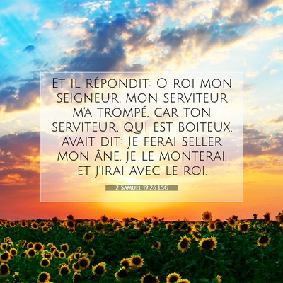 2 Samuel 19:26 Verset biblique expliqué