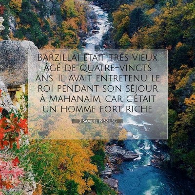 2 Samuel 19:32 LSG Image du verset biblique