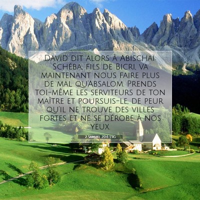 2 Samuel 20:6 LSG Image du verset biblique