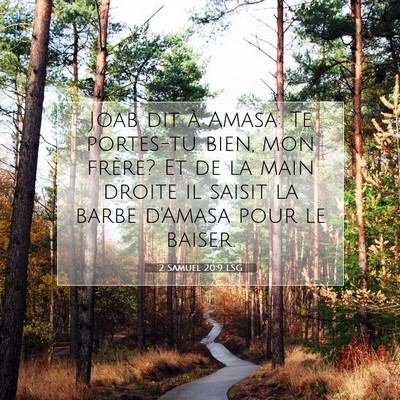 2 Samuel 20:9 LSG Image du verset biblique