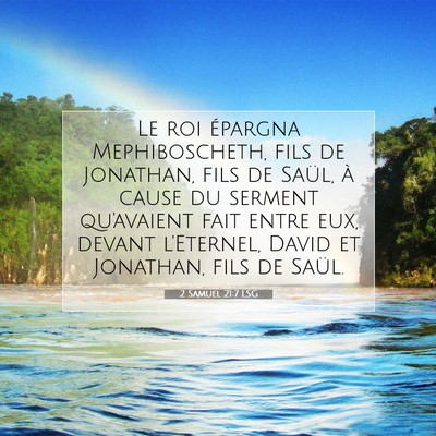 2 Samuel 21:7 LSG Image du verset biblique