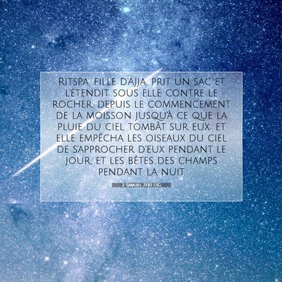 2 Samuel 21:10 LSG Image du verset biblique