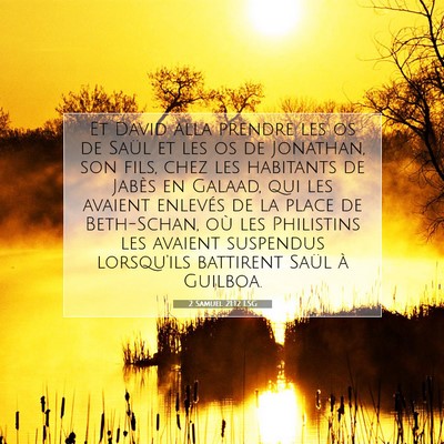 2 Samuel 21:12 Verset biblique expliqué