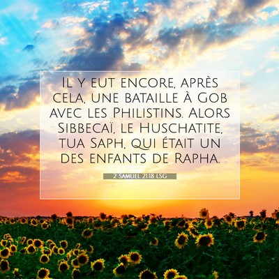 2 Samuel 21:18 LSG Image du verset biblique